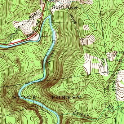 United States Geological Survey Goshen, MA (1972, 25000-Scale) digital map