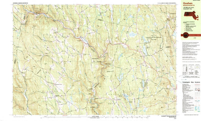 United States Geological Survey Goshen, MA (1990, 25000-Scale) digital map