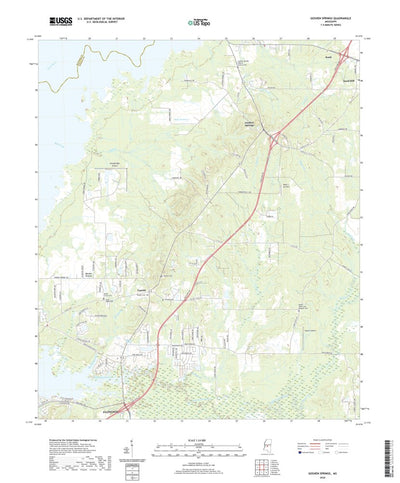 United States Geological Survey Goshen Springs, MS (2020, 24000-Scale) digital map