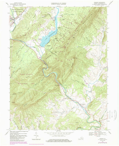 United States Geological Survey Goshen, VA (1967, 24000-Scale) digital map