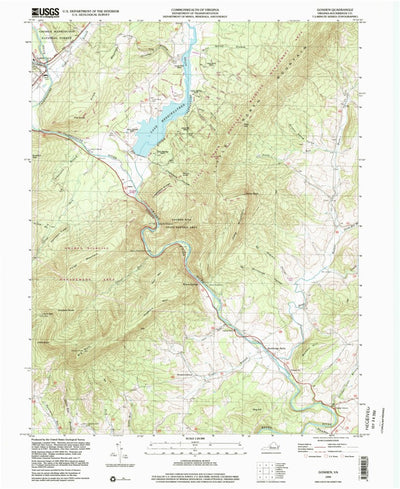 United States Geological Survey Goshen, VA (1999, 24000-Scale) digital map