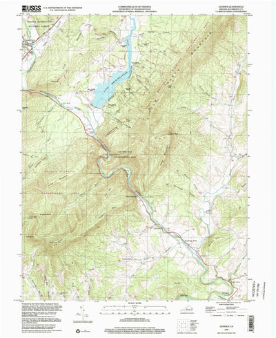 United States Geological Survey Goshen, VA (1999, 24000-Scale) digital map