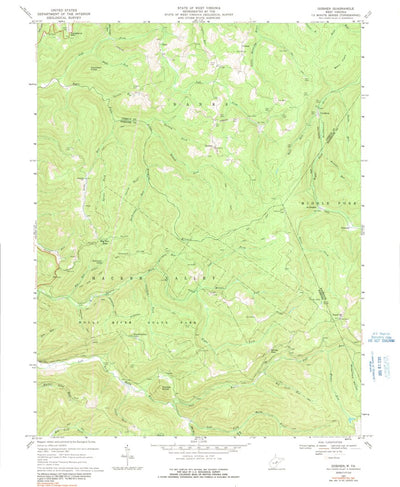 United States Geological Survey Goshen, WV (1967, 24000-Scale) digital map
