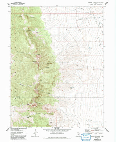 United States Geological Survey Goshute Canyon, UT (1972, 24000-Scale) digital map