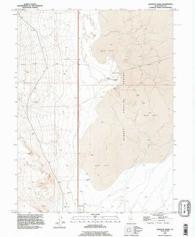 United States Geological Survey Goshute Wash, UT (1993, 24000-Scale) digital map