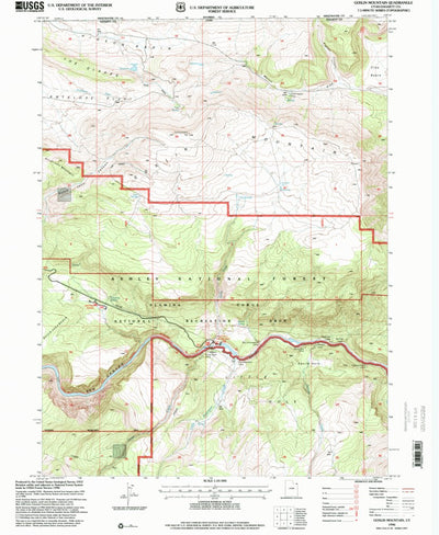 United States Geological Survey Goslin Mountain, UT-WY (1996, 24000-Scale) digital map