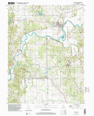 United States Geological Survey Gosport, IN (1998, 24000-Scale) digital map