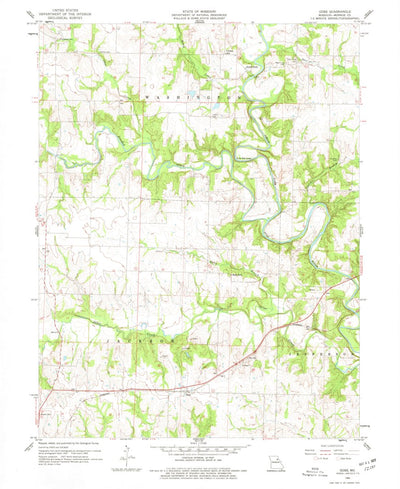 United States Geological Survey Goss, MO (1960, 24000-Scale) digital map