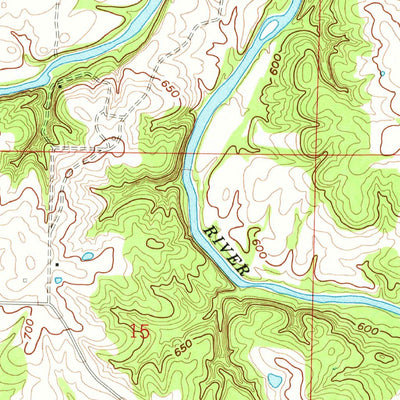 United States Geological Survey Goss, MO (1960, 24000-Scale) digital map