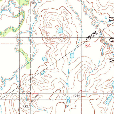 United States Geological Survey Gotebo East, OK (1984, 24000-Scale) digital map