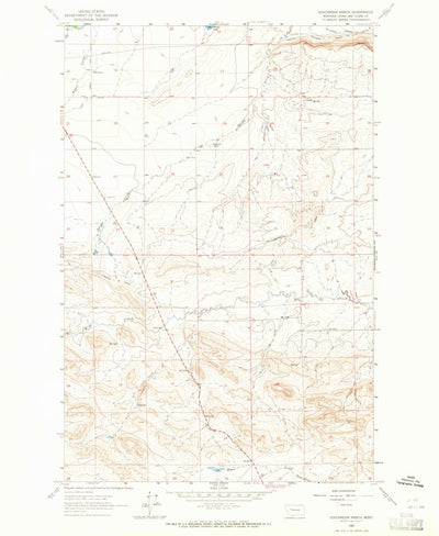 United States Geological Survey Gouchnour Ranch, MT (1963, 24000-Scale) digital map