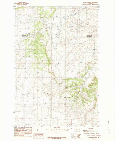 United States Geological Survey Gougley Creek, MT (1985, 24000-Scale) digital map