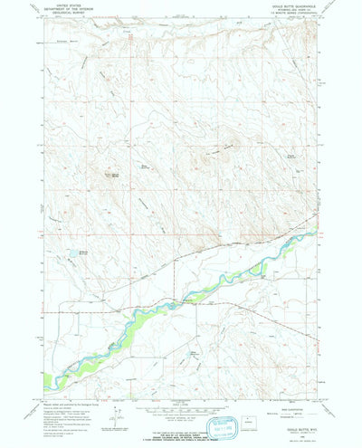 United States Geological Survey Gould Butte, WY (1966, 24000-Scale) digital map