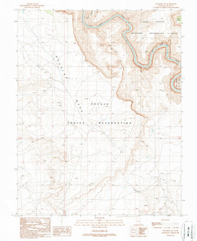 United States Geological Survey Goulding NE, UT (1989, 24000-Scale) digital map