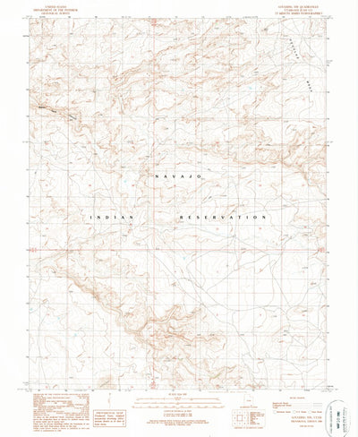 United States Geological Survey Goulding NW, UT (1989, 24000-Scale) digital map