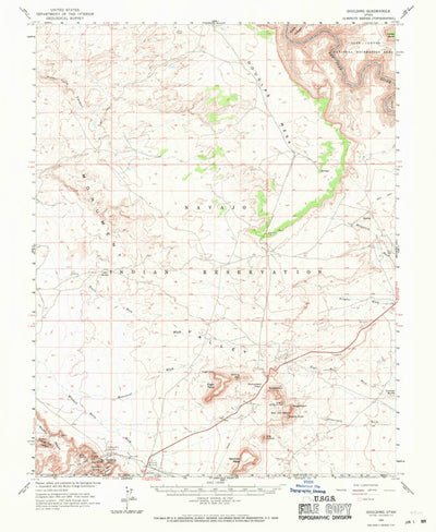 United States Geological Survey Goulding, UT (1963, 62500-Scale) digital map