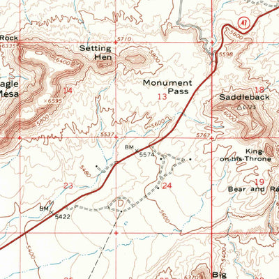 United States Geological Survey Goulding, UT (1963, 62500-Scale) digital map