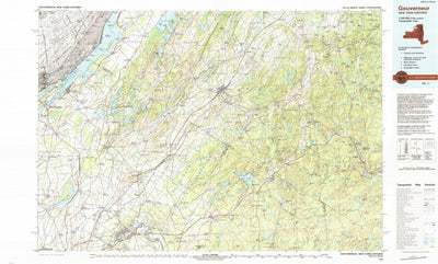 United States Geological Survey Gouverneur, NY (1985, 100000-Scale) digital map