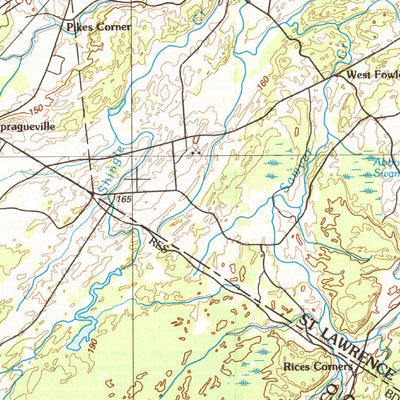 United States Geological Survey Gouverneur, NY (1985, 100000-Scale) digital map