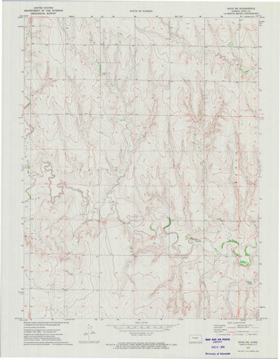 United States Geological Survey Gove NE, KS (1972, 24000-Scale) digital map