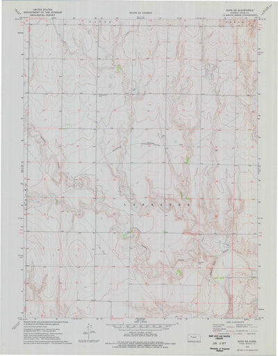 United States Geological Survey Gove SE, KS (1974, 24000-Scale) digital map