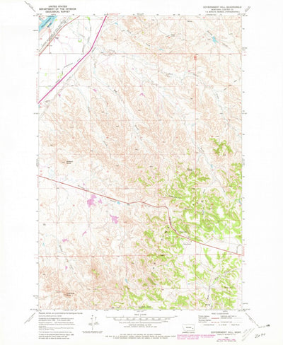 United States Geological Survey Government Hill, MT (1969, 24000-Scale) digital map