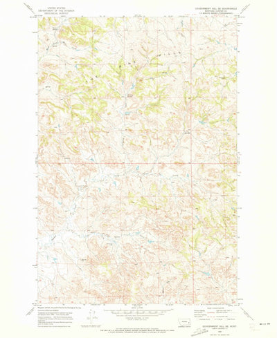 United States Geological Survey Government Hill SE, MT (1969, 24000-Scale) digital map