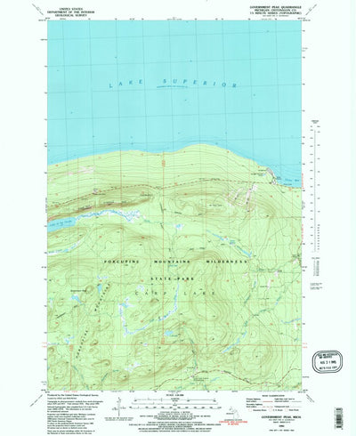 United States Geological Survey Government Peak, MI (1981, 24000-Scale) digital map