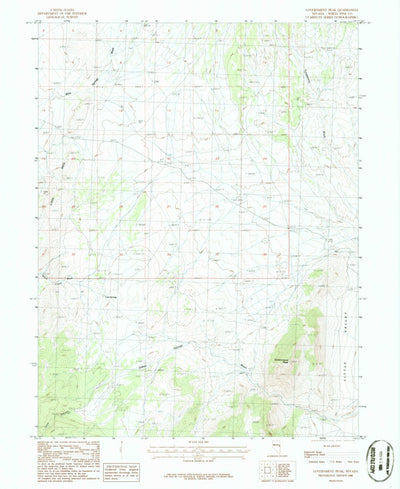 United States Geological Survey Government Peak, NV (1986, 24000-Scale) digital map