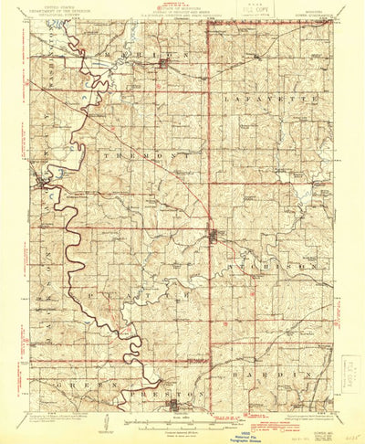 United States Geological Survey Gower, MO (1925, 62500-Scale) digital map