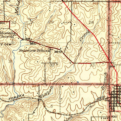 United States Geological Survey Gower, MO (1925, 62500-Scale) digital map