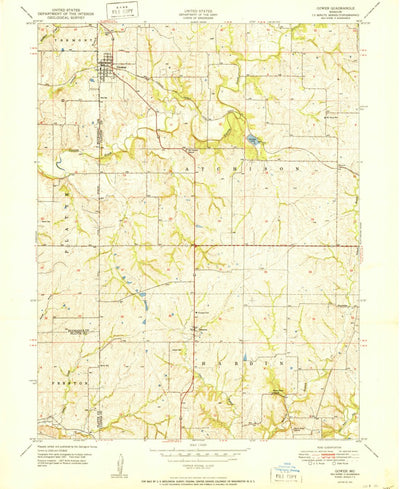 United States Geological Survey Gower, MO (1951, 24000-Scale) digital map