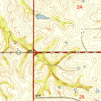 United States Geological Survey Gower, MO (1951, 24000-Scale) digital map