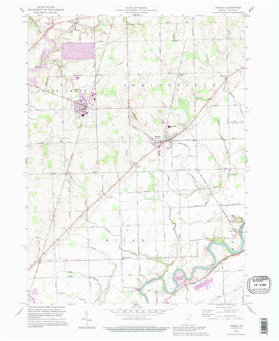 United States Geological Survey Grabill, IN (1992, 24000-Scale) digital map