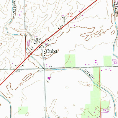 United States Geological Survey Grabill, IN (1992, 24000-Scale) digital map