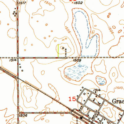 United States Geological Survey Grace City, ND (1949, 24000-Scale) digital map