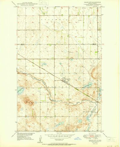 United States Geological Survey Grace City, ND (1950, 24000-Scale) digital map