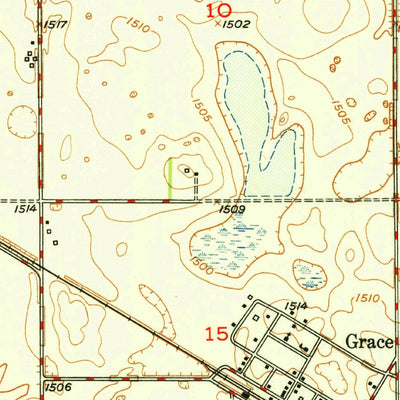 United States Geological Survey Grace City, ND (1950, 24000-Scale) digital map