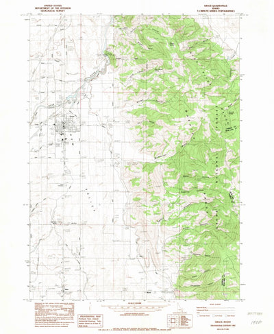 United States Geological Survey Grace, ID (1982, 24000-Scale) digital map