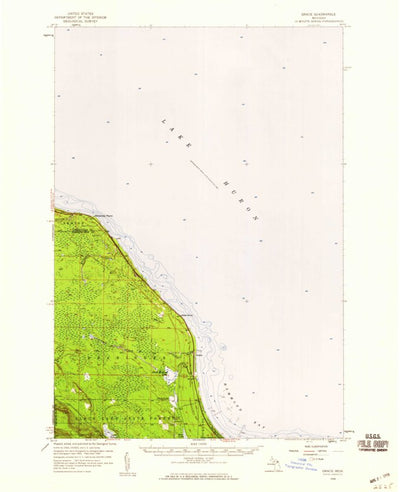 United States Geological Survey Grace, MI (1958, 62500-Scale) digital map