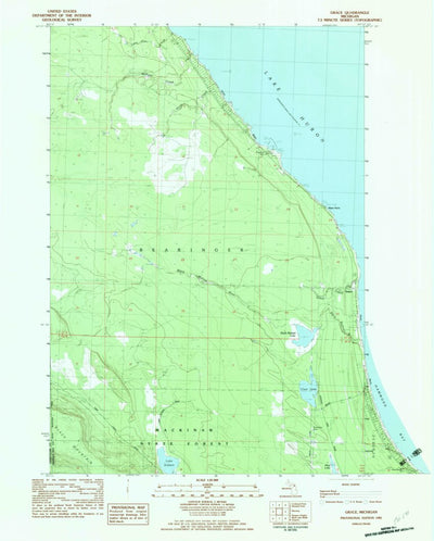 United States Geological Survey Grace, MI (1982, 24000-Scale) digital map