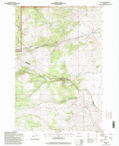 United States Geological Survey Grace, MT (1996, 24000-Scale) digital map