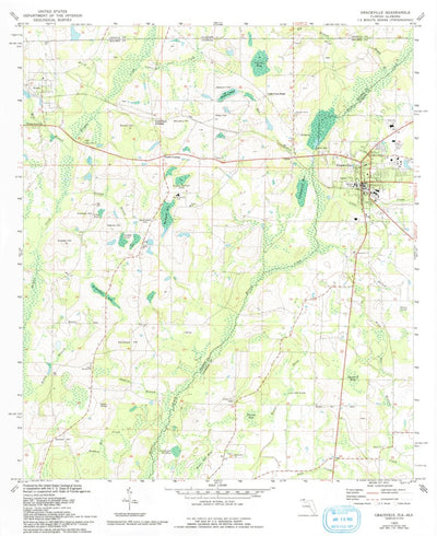 United States Geological Survey Graceville, FL-AL (1982, 24000-Scale) digital map