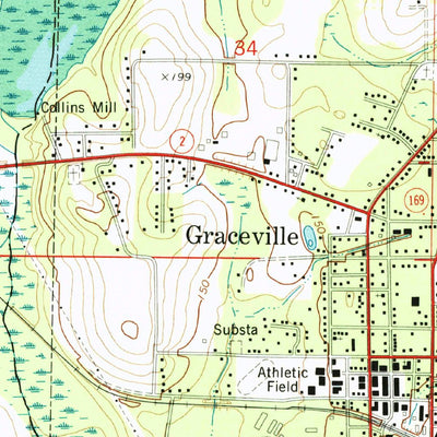 United States Geological Survey Graceville, FL-AL (1982, 24000-Scale) digital map