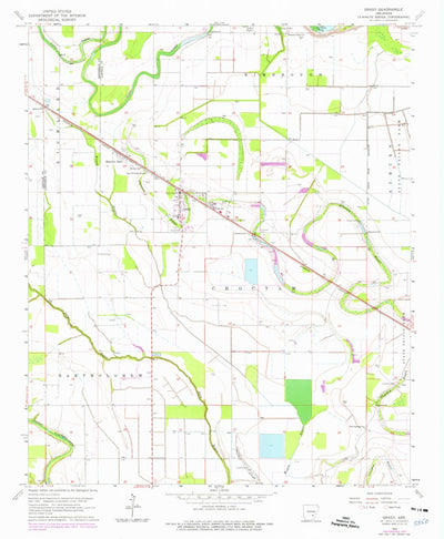 United States Geological Survey Grady, AR (1964, 24000-Scale) digital map