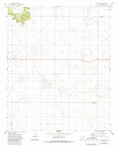 United States Geological Survey Grady SW, NM (1971, 24000-Scale) digital map
