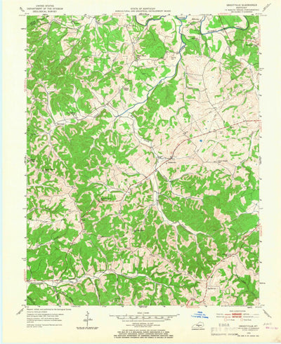 United States Geological Survey Gradyville, KY (1953, 24000-Scale) digital map
