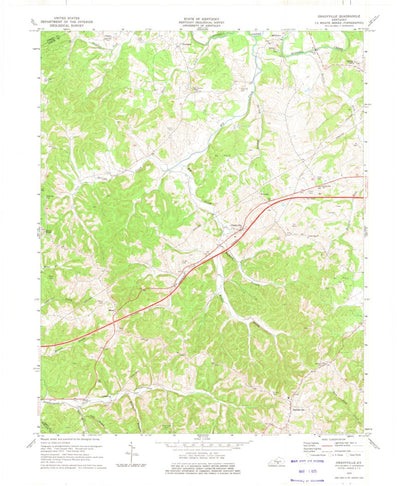 United States Geological Survey Gradyville, KY (1973, 24000-Scale) digital map