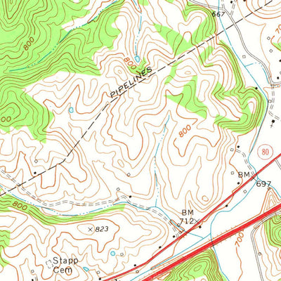 United States Geological Survey Gradyville, KY (1973, 24000-Scale) digital map