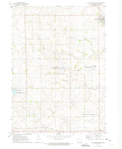 United States Geological Survey Graettinger West, IA (1972, 24000-Scale) digital map